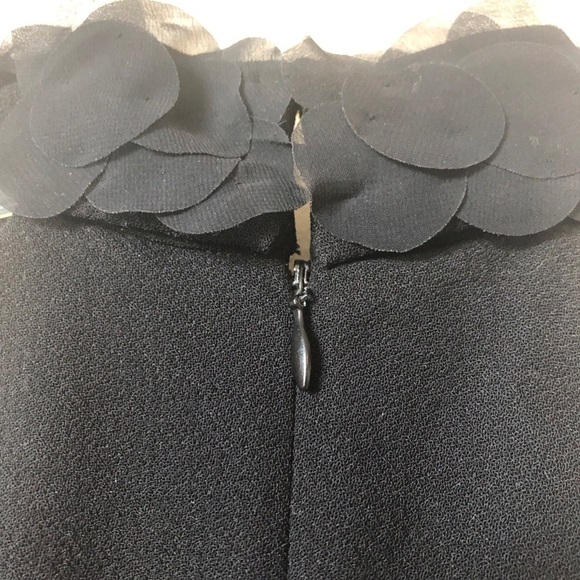 Vintage Le Chateau Sleeveless High Collar Prom Dress w/ Flowers Sequins - Picture 6 of 15